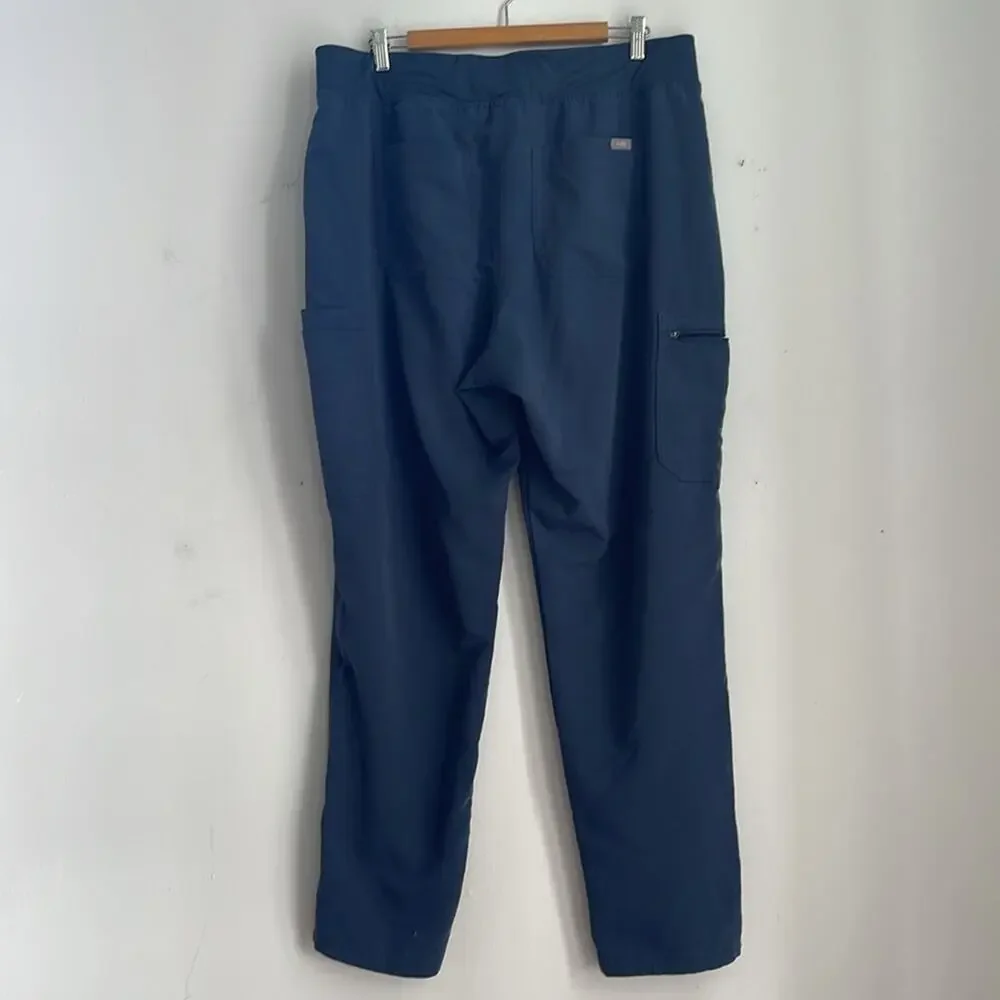 Figs HW Yola side pocket elastic waist pull on drawstring cargo scrub pants